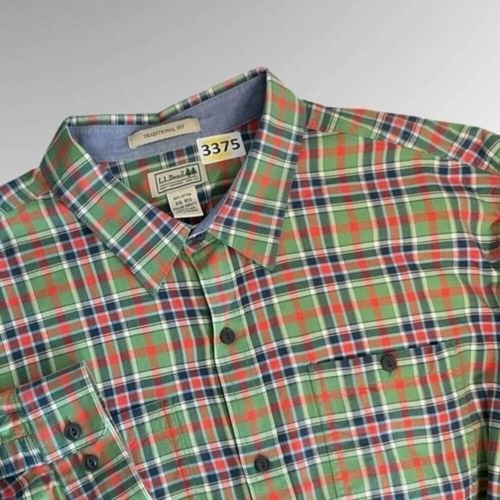 NWOT L.L. Bean Traditional Fit Long Sleeve Flannel Shirt Men Size XXL MultiColor
